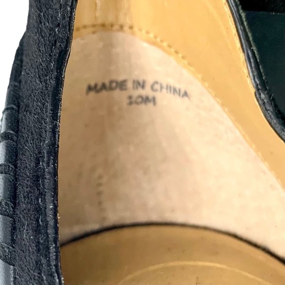 Jack Rogers Cameron Suede T-Strap Bootie Block Heel Open Toe Cut Out Black 10 - Picture 9 of 10